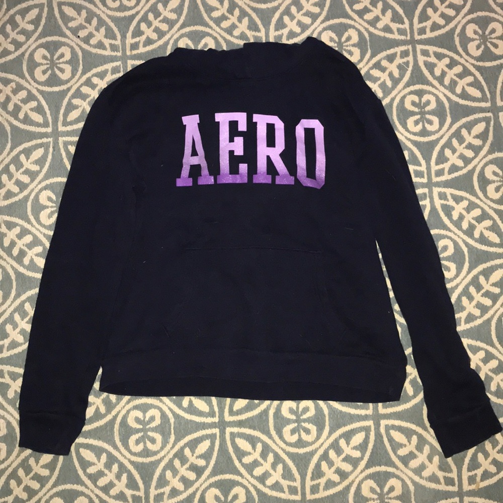 Aeropostale navy and purple hoodie